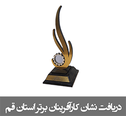 Receive the award of the top entrepreneurs of Qom province